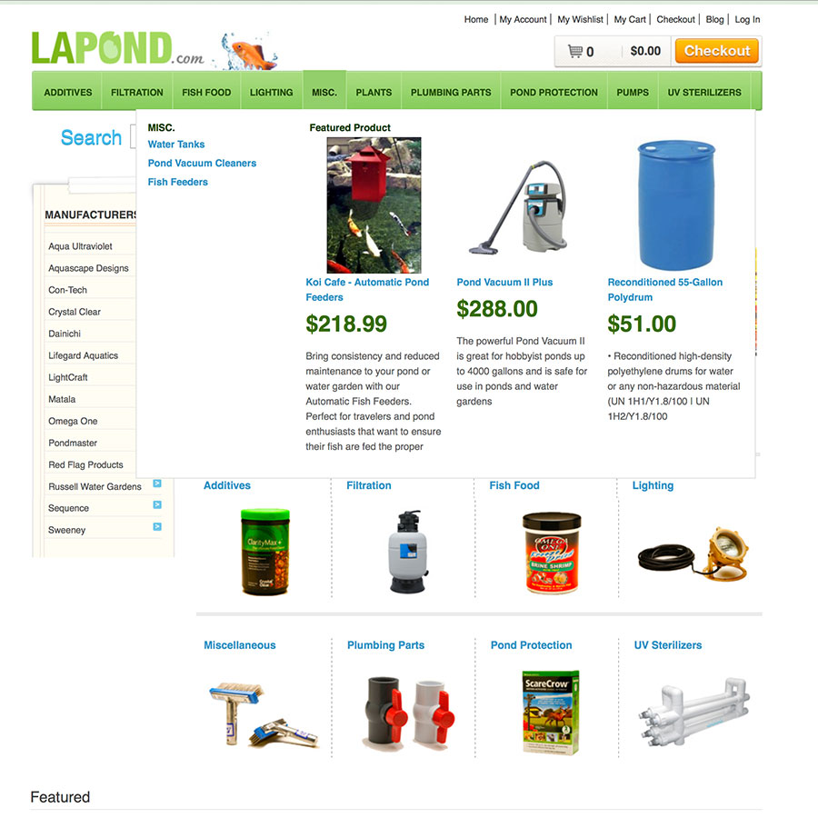 Lapond magento store development Project image