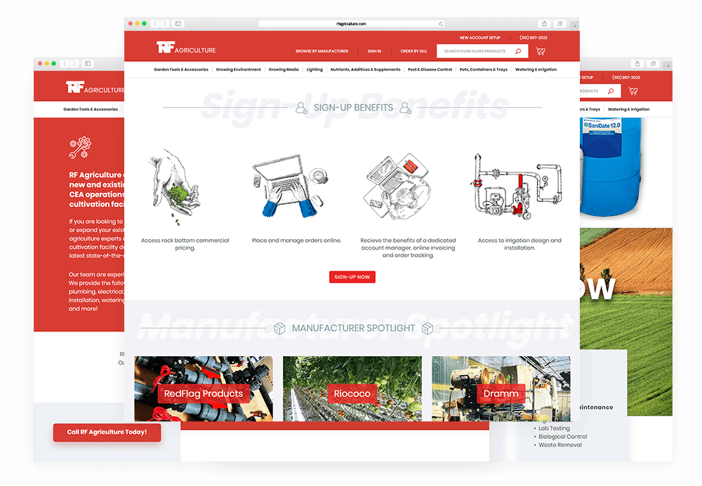 RFA Agriculture  Magento B2B Features and Site Development Project Images by ElectricBot Jersey City