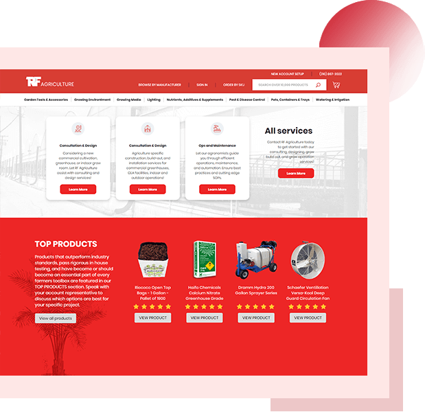 magento b2b ecommerce site and magento b2b features for RF Agriculture by ElectricBot NJ Magento Certified Experts