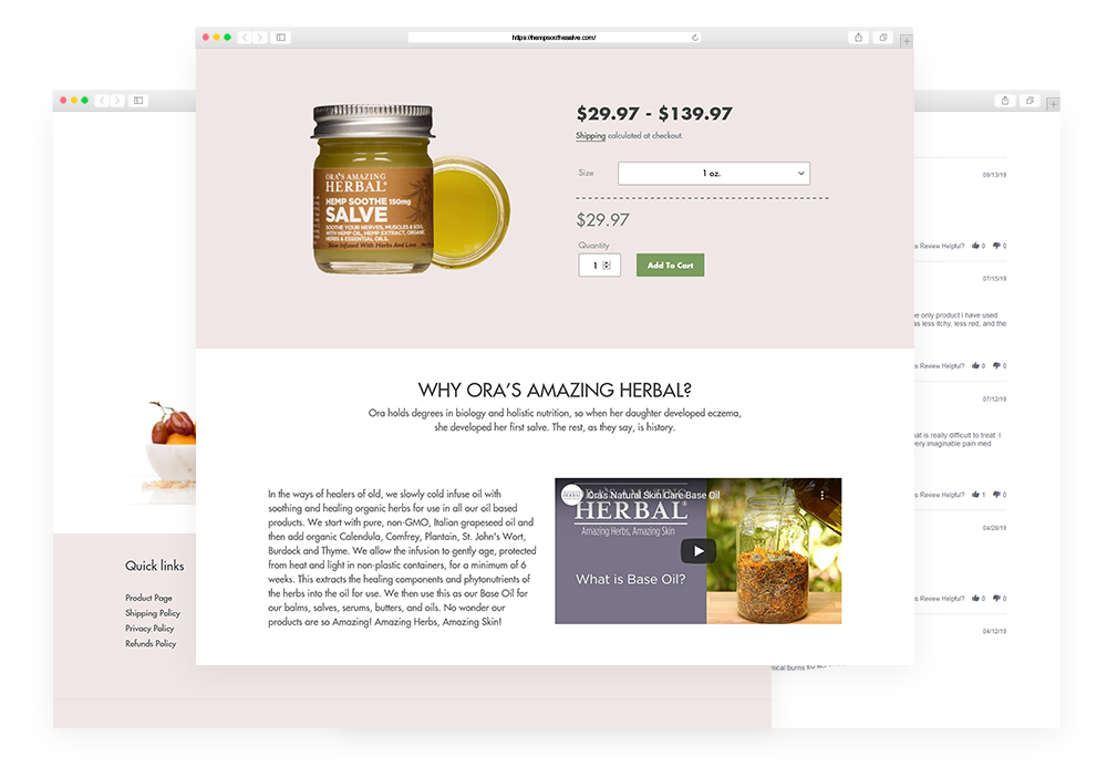 Ora's Amazing Herbal Shopify Development Project Images by ElectricBot Jersey City