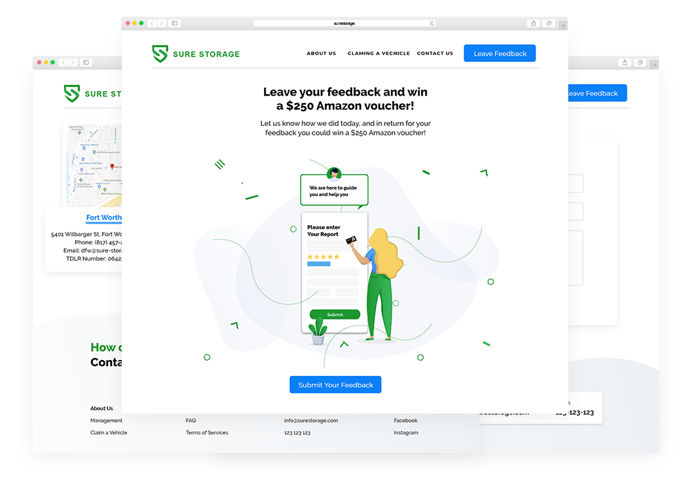 Sure-Storage WordPress Design and Site Development Project Images by ElectricBot Jersey City